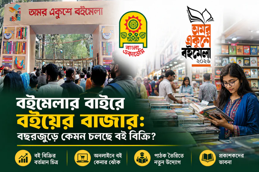 বইমেলার বাইরে বইয়ের বাজার: বছরজুড়ে কেমন চলছে বই বিক্রি?